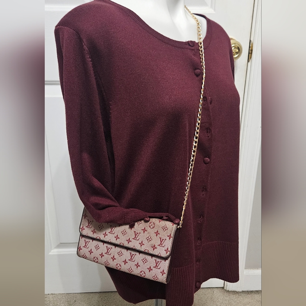 Louis Vuitton Mini Lin Cherry International Canvas Long Wallet